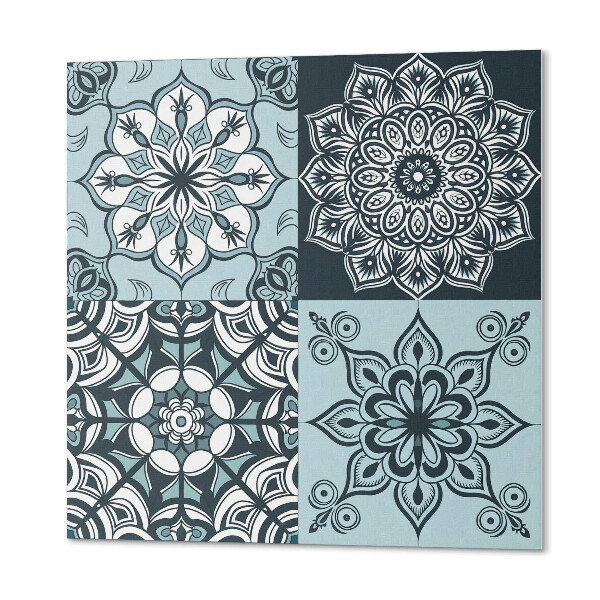 Carreaux vinyle Mandala dans une grille de motifs