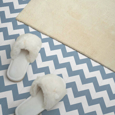 Carreaux de vinyle auto-adhésifs Motif avec des zigzags ondulés