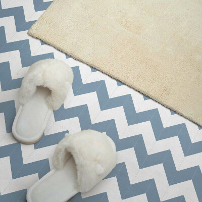 Carreaux de vinyle auto-adhésifs Motif avec des zigzags ondulés