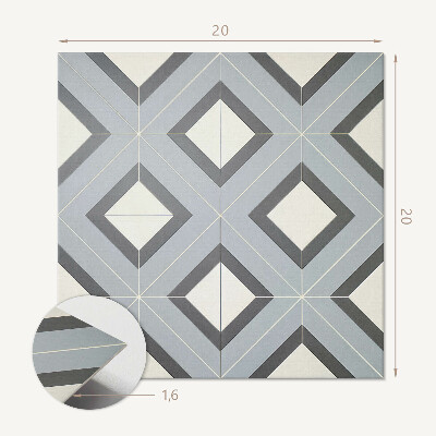 Carreaux pvc Des formes aux couleurs délicates