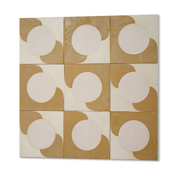 Carreaux de vinyle auto-adhésifs Un motif de cercles et d'arcs dans un style géométrique