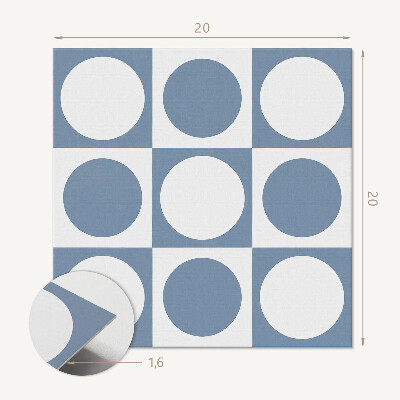 Carreaux pvc Cercles maillés de style géométrique