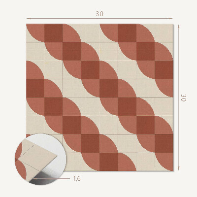 Carreaux vinyle Formes géométriques ondulées