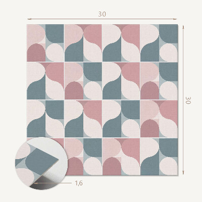 Carreaux de vinyle auto-adhésifs Formes géométriques abstraites