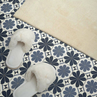 Carreaux vinyle Motif floral sur carrelage