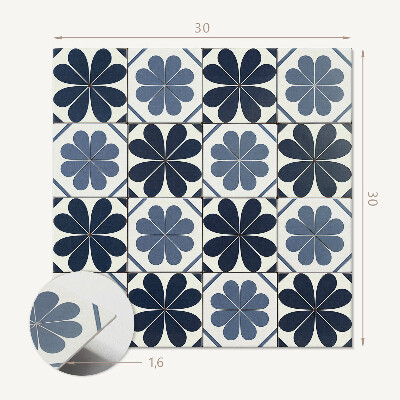 Carreaux vinyle Motif floral sur carrelage