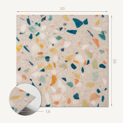 Carreaux vinyle Des accents colorés dans le motif