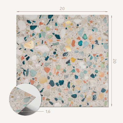 Carreaux de vinyle auto-adhésifs Un motif avec diverses pierres