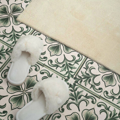 Carreaux vinyle Feuilles avec des cœurs en harmonie