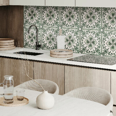 Carreaux vinyle Feuilles avec des cœurs en harmonie