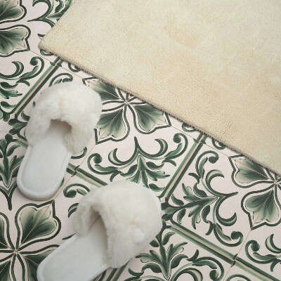 Carreaux vinyle Feuilles avec des cœurs en harmonie