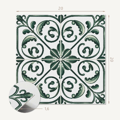 Carreaux vinyle Motifs végétaux décoratifs sous une forme subtile