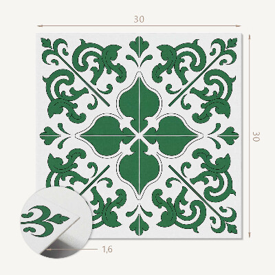 Carreaux de vinyle auto-adhésifs Motifs végétaux décoratifs dans un style classique