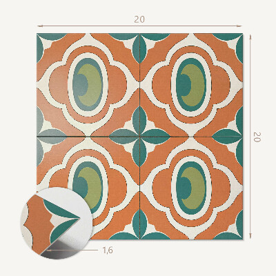 Carreaux vinyle Un motif végétal en forme de mosaïque