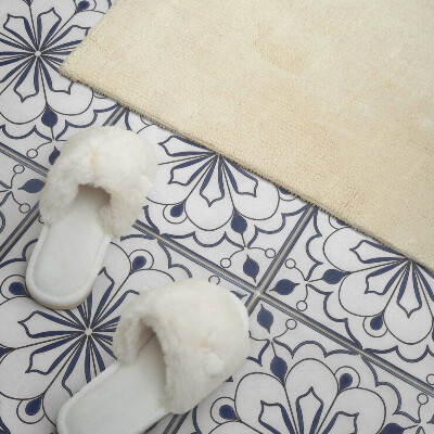 Carreaux vinyle Motif en céramique avec des fleurs