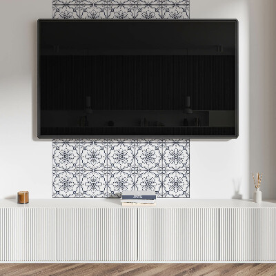 Carreaux de vinyle auto-adhésifs Motif floral sur le carrelage