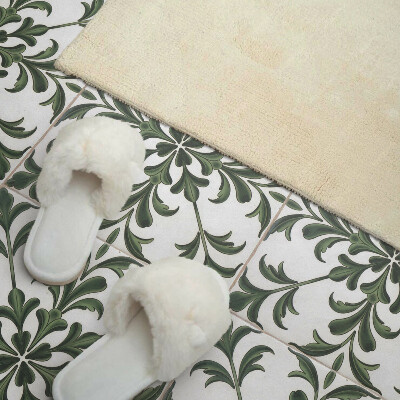 Carreaux de vinyle auto-adhésifs Motif floral sur le carrelage