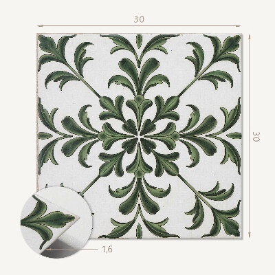 Carreaux de vinyle auto-adhésifs Motif floral sur le carrelage