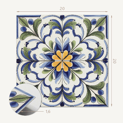 Carreaux vinyle Décorations en céramique avec un accent floral