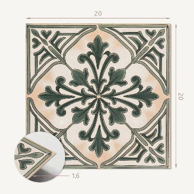 Carreaux vinyle Motif végétal carré