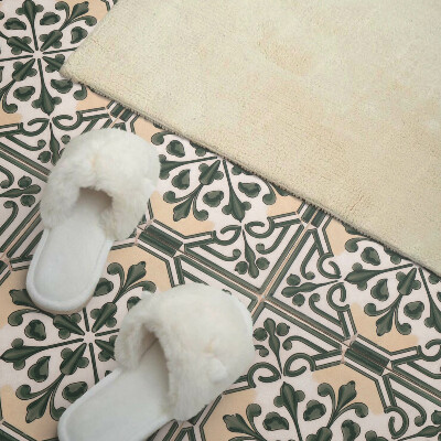 Carreaux de vinyle auto-adhésifs Motif botanique sur le carrelage