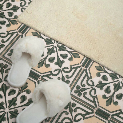 Carreaux de vinyle auto-adhésifs Motif botanique sur le carrelage