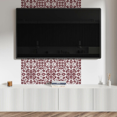 Carreaux de vinyle auto-adhésifs Motif floral avec des accents ornementaux