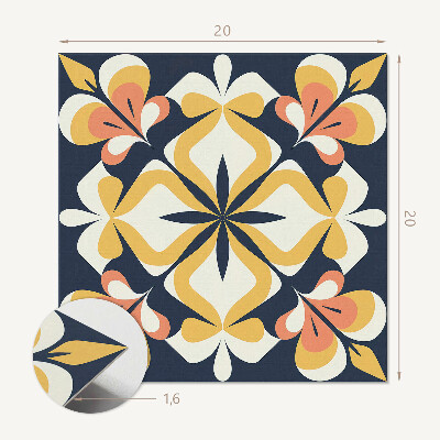 Carreaux vinyle Géométrie dans un style floral