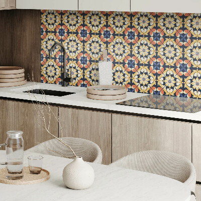 Carreaux de vinyle auto-adhésifs Mandala aux accents floraux