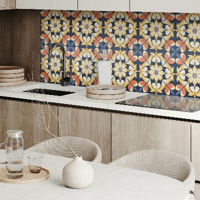 Carreaux de vinyle auto-adhésifs Mandala aux accents floraux