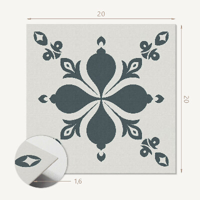 Carreaux pvc Motif de feuille ornemental