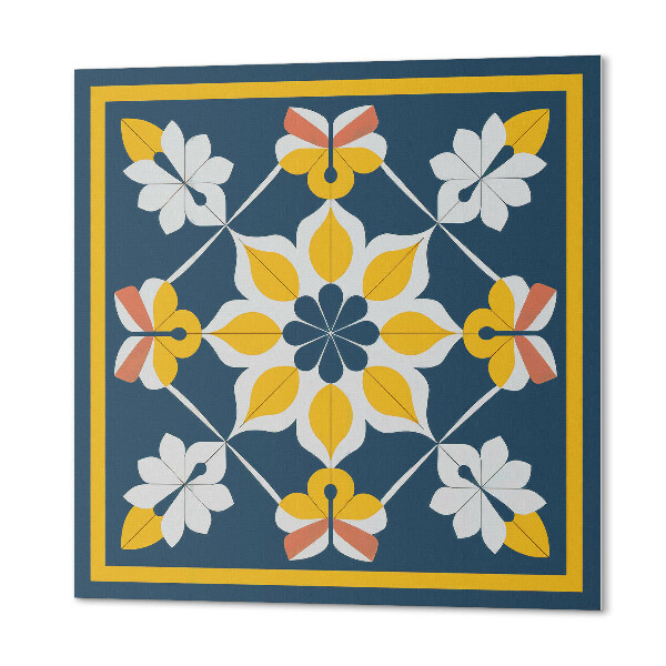 Carreaux vinyle Motif floral symétrique