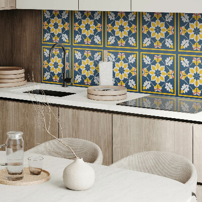 Carreaux vinyle Motif floral symétrique