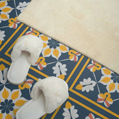 Carreaux vinyle Motif floral symétrique