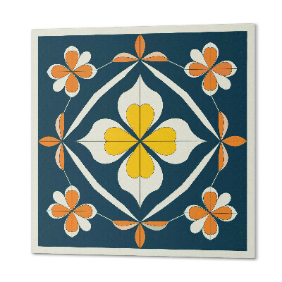 Carreaux pvc Motif floral symétrique dans un style élégant