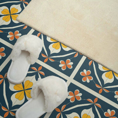 Carreaux pvc Motif floral symétrique dans un style élégant