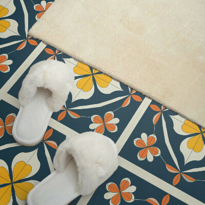 Carreaux pvc Motif floral symétrique dans un style élégant