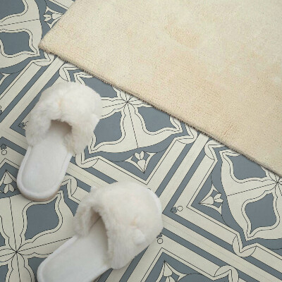 Carreaux de vinyle auto-adhésifs Motif floral sur carrelage