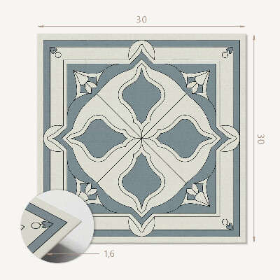 Carreaux de vinyle auto-adhésifs Motif floral sur carrelage