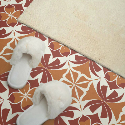 Carreaux de vinyle auto-adhésifs Compositions végétales symétriques