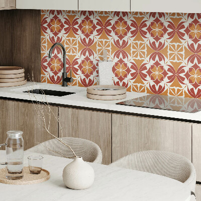 Carreaux de vinyle auto-adhésifs Compositions végétales symétriques