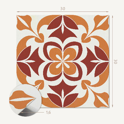 Carreaux pvc Un motif végétal avec des accents feuillus