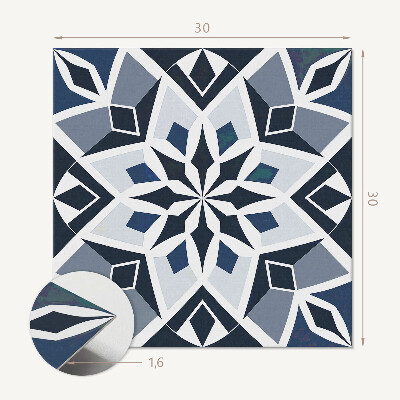 Carreaux vinyle Un motif floral géométrique