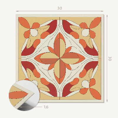 Carreaux vinyle Un motif floral moderne dans une version abstraite