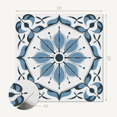 Carreaux de vinyle auto-adhésifs Imprimé floral aux accents raffinés