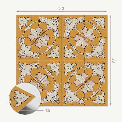 Carreaux pvc Motif de fleurs en mosaïque