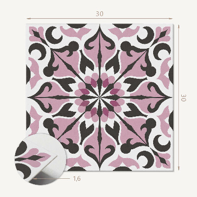 Carreaux pvc Motifs végétaux symétriques en harmonie