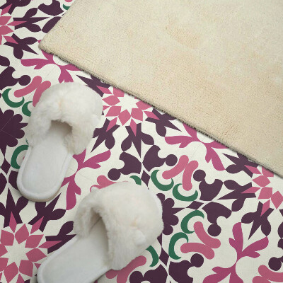 Carreaux vinyle Motif végétal en symétrie harmonieuse