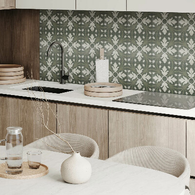 Carreaux de vinyle auto-adhésifs Motif floral sur céramique