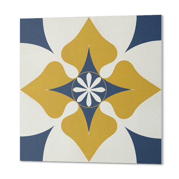 Carreaux pvc Motif floral symétrique dans des tons pastel